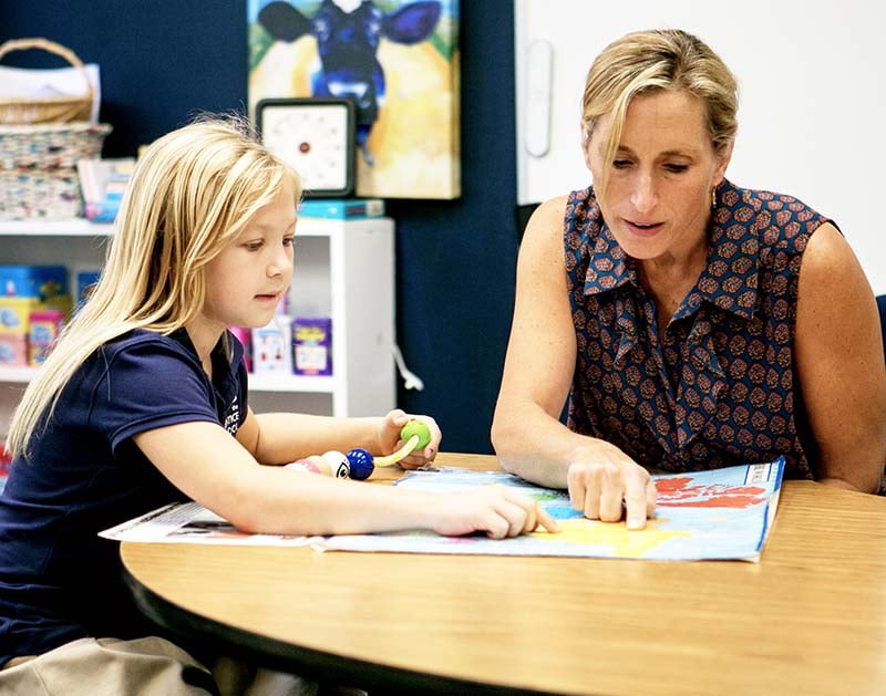 Julie Clark and student