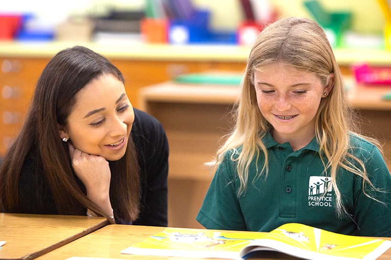 Mrs Bernstein and student